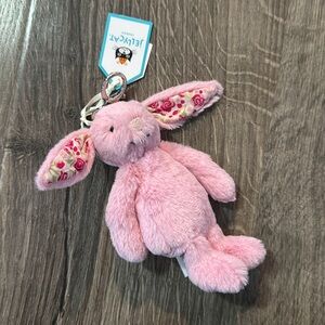 Jellycat Pink Bunny Plush Bag Charm